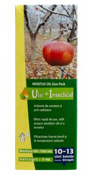 Pachet TRATAMENT IARNA pomi fructiferi, 10 - 13 litri apa, Deltagri, Meritus Oil